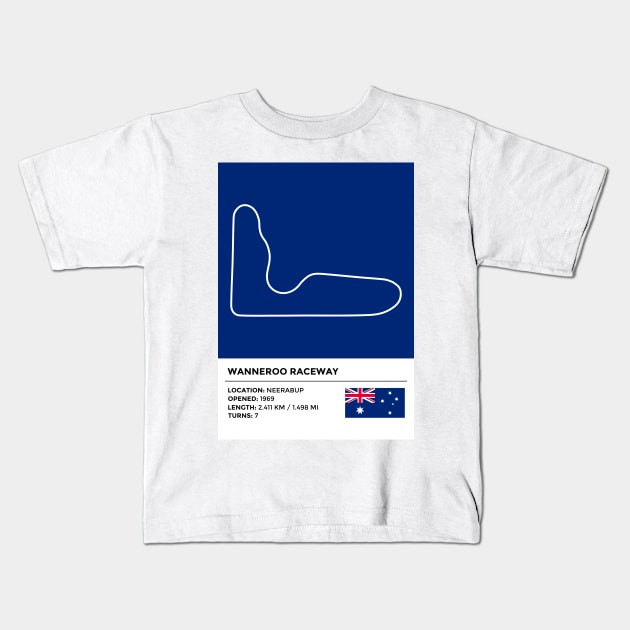Wanneroo Raceway [info] Kids T-Shirt by sednoid